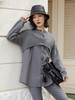 时髦精挚爱！灰色针织拼接衬衫，叠穿新风尚 商品缩略图0
