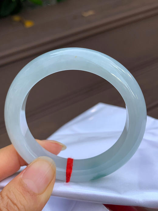 620515，51.5圈口，糯冰飘花正圈平安镯，底子胶润 商品图3