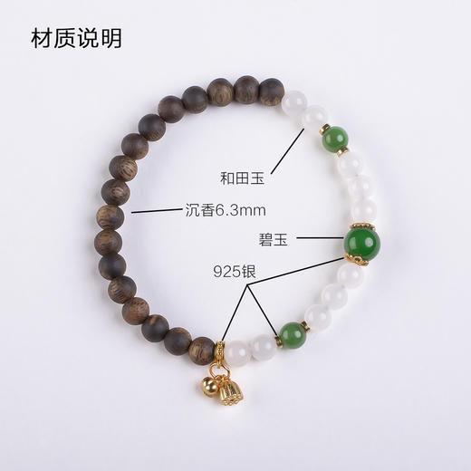 xy0452沉香+和田玉三生之幸手串 商品图10