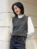 韩系复古风粗花呢无袖毛衫女 春秋百搭内搭外穿针织背心 商品缩略图0