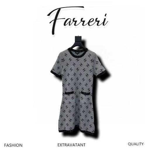 香奶奶双C满印针织连衣裙 商品图0