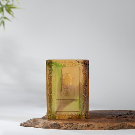 魅力四川琉璃笔筒-方型 商品图2