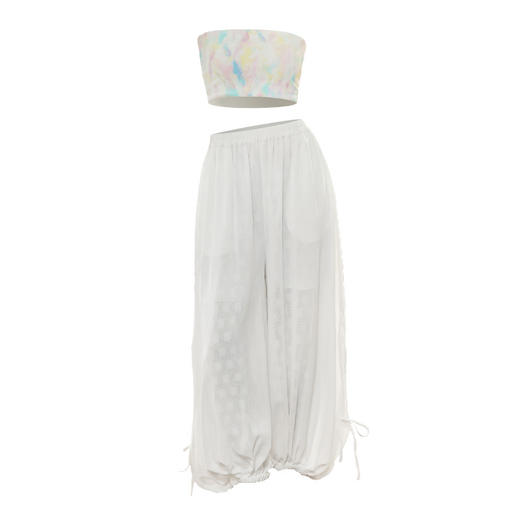 美愫瑜伽抹胸内衣美背性感女夏轻薄中式灯笼裤宽松休闲时尚舞蹈服 商品图4