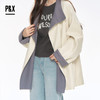 P&X设计师女装2025秋季新款撞色宽松中长款风衣825319176 杏色 商品缩略图1