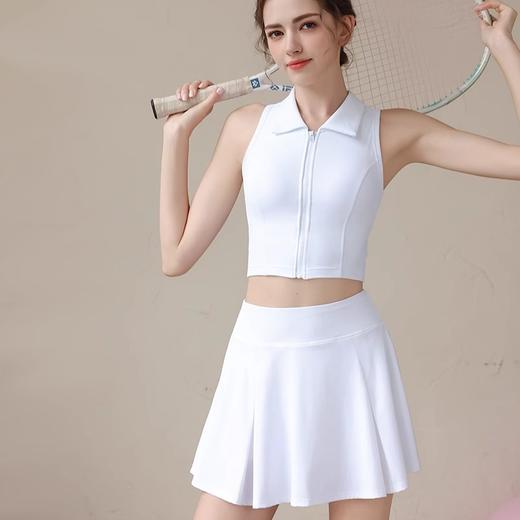 跃牌【安琪拉系列】新款运动上衣女固定杯垫立领瑜伽服polo高尔夫网球服背心BX-5043 商品图1