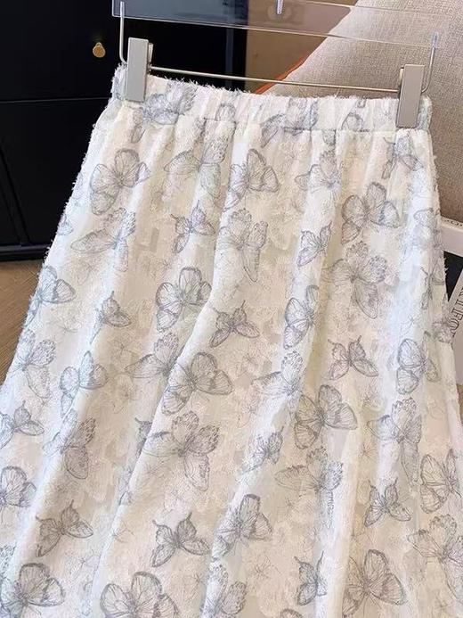 【新品特卖】蝴蝶流苏法式提花松紧腰半身裙-喜出 商品图5