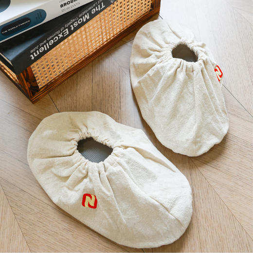 娜家棉麻布艺防滑鞋套 商品图0