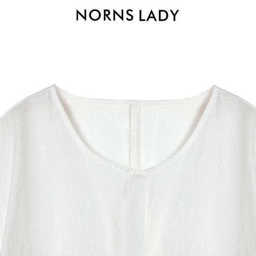 NORNS LADY诺恩 春夏款极简风经典百搭上衣圆领长袖 T25SY05244【清仓不退不换】 商品图3