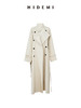 HIDEMI 进口棉立领扣头设计感双排扣廓形宽松经典英伦长款风衣 商品缩略图8
