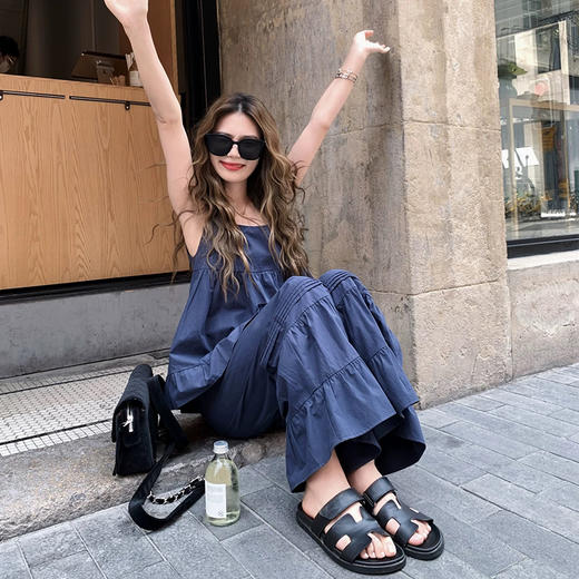 裁缝学苑AH34无袖吊带小衫纸样阔腿裤套装女装裤子样板图纸 商品图3