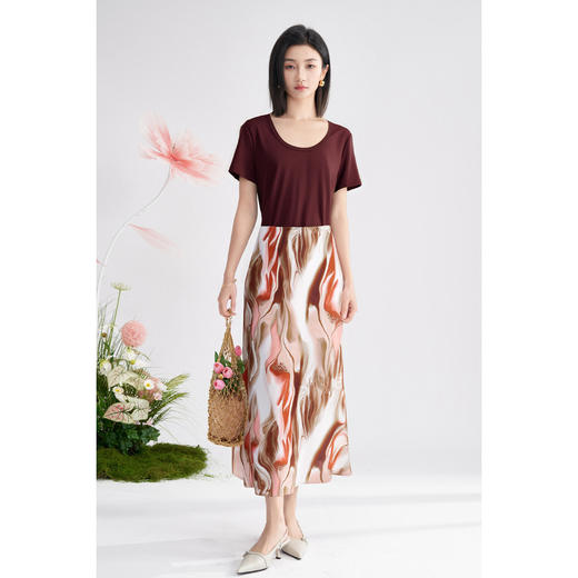 舒适棉百搭纯色T恤 正肩U领 显瘦短袖上衣1112 商品图6