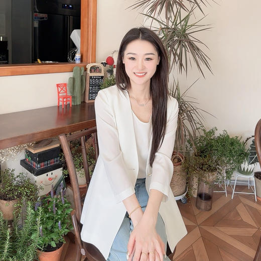 火桐hooton 重磅25姆米乔缎V领真丝西装774048 商品图1