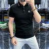 高档丝光棉珠地棉男士Polo衫立体凹凸工艺简约时尚男装   JYYP-G17#三色翻领 商品缩略图1