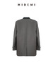 HIDEMI 进口甄选天丝羊毛拼接领v领无领宽肩廓形极简设计感男朋友时髦西装 商品缩略图14