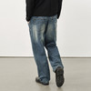 714street经典复古水洗蓝色牛仔裤男2025秋季新款微宽松直筒长裤 商品缩略图2