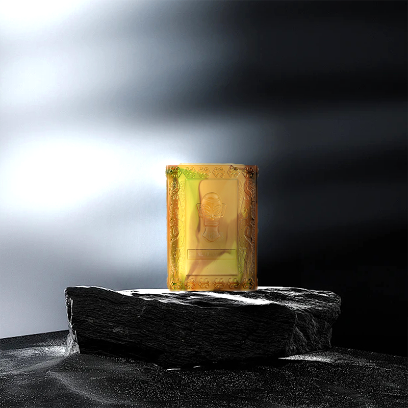 魅力四川琉璃笔筒-方型