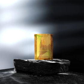 魅力四川琉璃笔筒-方型