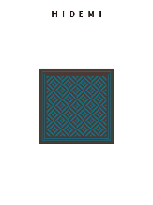 HIDEMI Archive档案系列经典几何印花自然棉纯棉60cm*60cm方巾围巾 商品图9