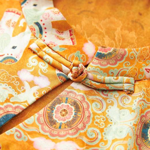 「高货wl」全新升级【铂金会员330/天猫439/差价109】(92715)洛诗琳新中式盘扣香云纱上衣2025夏季小象提花马甲上衣 商品图3