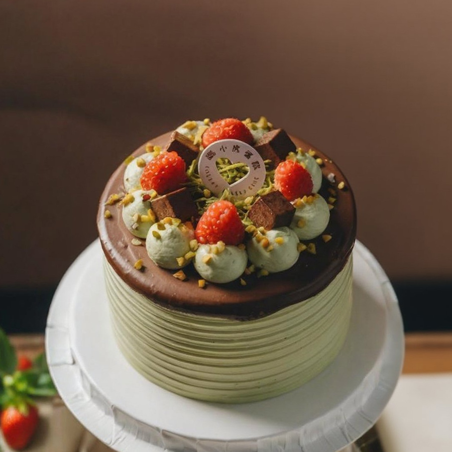迪拜开心果丝绒巧克力蛋糕