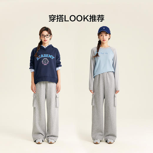 笛莎Deesha青少年女童裤子2025秋季女童时尚工装卫裤 商品图2