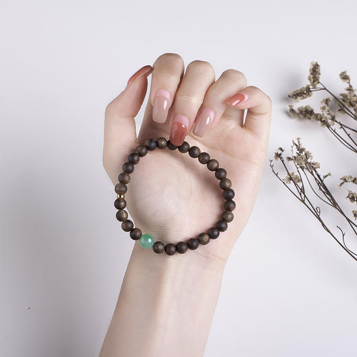 xy0453沉香+翡翠素雅手串 商品图8