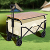小画仙户外露营车小推车营地车摆摊拉快递 含餐桌板月亮椅 商品缩略图1
