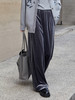 垂坠感十足！高级灰丝绒阔腿裤女 宽松显瘦拖地长裤 商品缩略图0