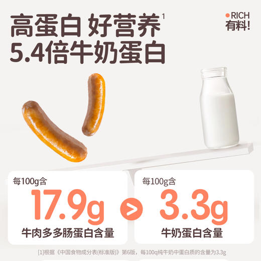 花田熊92%肉肠儿童火腿肠鳕鱼肉烤肠牛肉香肠儿童零食热狗午餐肉fs 商品图2