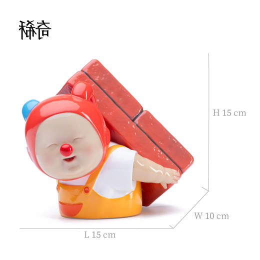 稀奇艺术《表情包》凌凌漆兔比比办公室可爱多巴胺雕塑摆件创意礼品 商品图3