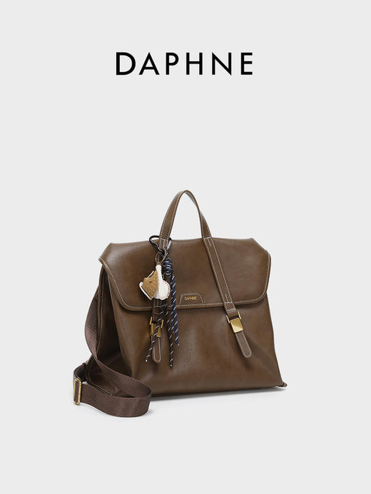 【达芙妮】真皮复古百搭双肩包DA-3790 商品图2