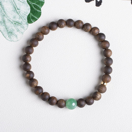 xy0453沉香+翡翠素雅手串 商品图1