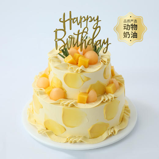 【仲夏蜜语冰淇淋蛋糕】6+4英寸双层冰淇淋蛋糕，甄选伊利牧场生牛乳冰淇淋，醇香奶味融合沁甜果味，冰淇淋巨绵密爆香浓，炎炎夏日一起吃冰（北京幸福西饼） 商品图2