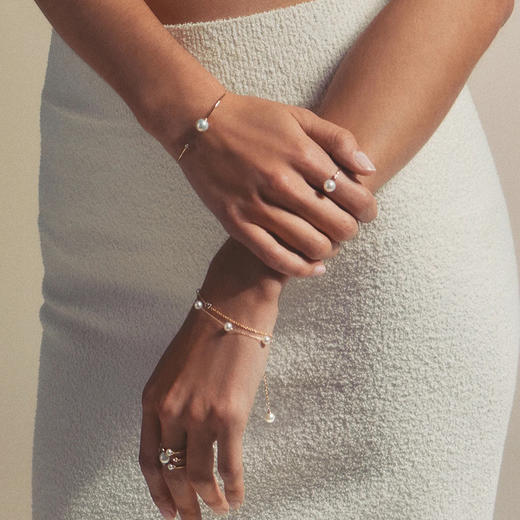 北京仓｜Mizuki-Floating-星环 六颗Akoya珍珠 大号 手链［美国设计师］ 商品图1