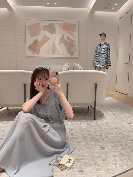 金蘑菇菇【夏日威尼斯】 连里料都垂坠轻薄法式仙女裙遮肉连衣裙 商品图9