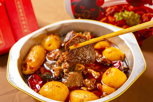 【受气牛肉冷链锅】重庆特色受气牛肉牛腱子耙牛肉快手菜冷链发货 商品图4