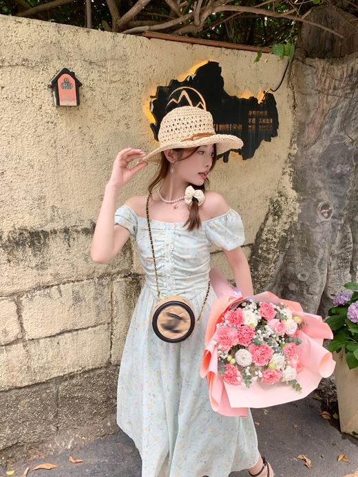 <曾小咸推荐>绿花方领连衣裙 日常169.99 立降80  秒杀价89.99 ！ 商品图2