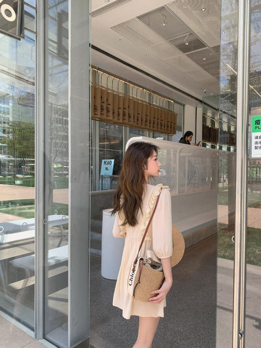 金蘑菇菇【夏日威尼斯】 连里料都垂坠轻薄法式仙女裙遮肉连衣裙 商品图10