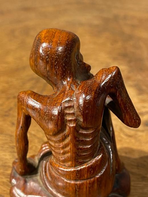 黄花梨雕雪山大士坐像，顺丰包邮 商品图13