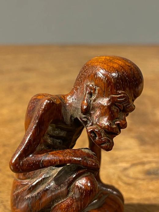 黄花梨雕雪山大士坐像，顺丰包邮 商品图5