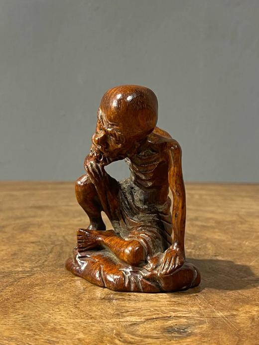 黄花梨雕雪山大士坐像，顺丰包邮 商品图3