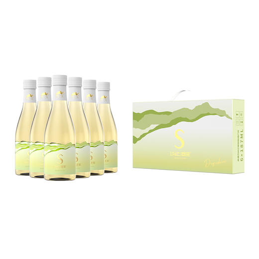 沙地酒庄·s半甜白葡萄酒 187ml*6  绿色小瓶身 荔枝蜜桃冰口感 清新爆棚 商品图0