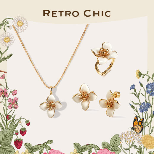 Garden of Eden 伊甸园系列 | 白色四瓣花三件套装 商品图2