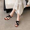 西遇法式凉拖鞋女夏外穿新款超火仙女方头一字带露趾坡跟凉鞋V0056884 商品缩略图1