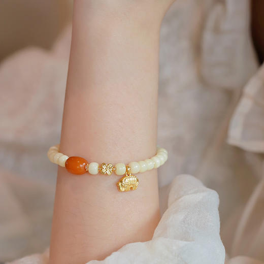 18k金富贵吉祥蜜蜡手串 CF 商品图2