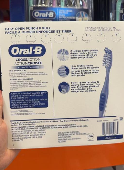 8支装Oral-B多向按摩牙刷 全方位深度清洁  温哥华直邮 商品图1