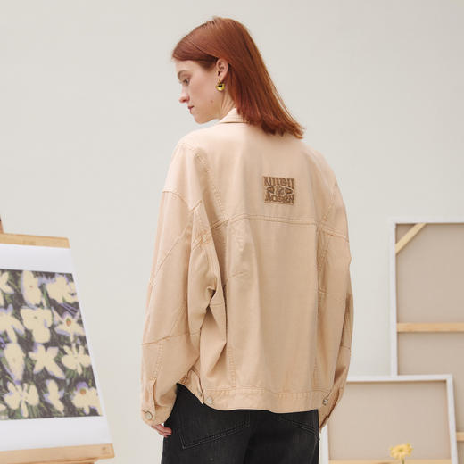 谜底外套长袖女2025秋季新品套色绣花拼接宽松原创牛仔253MW1036 商品图2