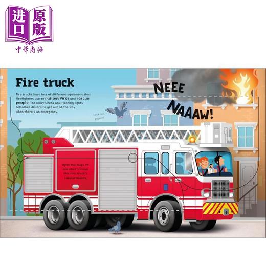 【中商原版】大翻翻书 卡车 Great Big Trucks 英文原版 儿童纸板书绘本 亲子翻页图画书 进口 3岁以上 交通工具主题翻页书 商品图1