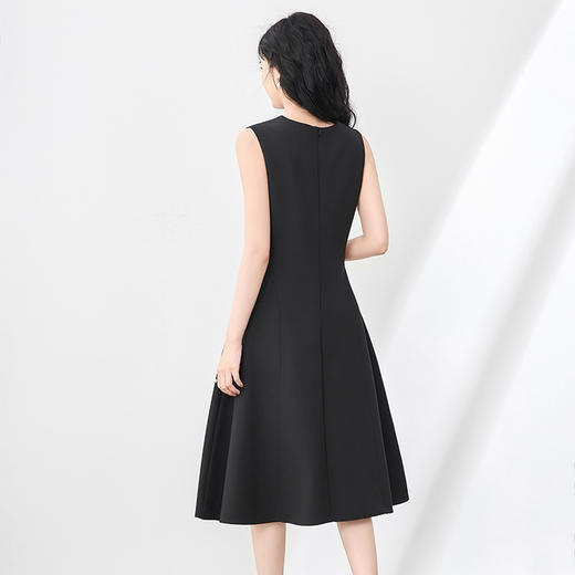 「高货wl」全新升级【铂金会员330/天猫449/差价119】(01457)洛诗琳轻熟风立体钉珠连衣裙2025夏季收腰显瘦无袖背心裙 商品图2