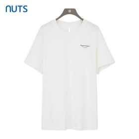 NUTS商场同款夏季白色简约百搭宽松显瘦短袖T恤423021079